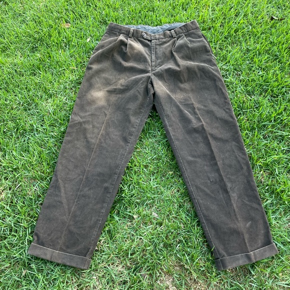 Dockers Recode Two-Pleated Corduroy Pants, Men's, Size W32 cotton black type Vintage Second Hand